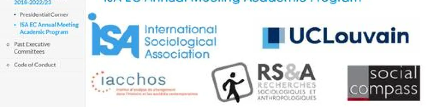 Le Comité exécutif de l'International Sociological Association (ISA) se tiendra à l'UCLouvain – Université catholique de Louvain du 10 au 14 avril. 15 membres du comité exécutif venus de 5 continents y participeront en présentiel.