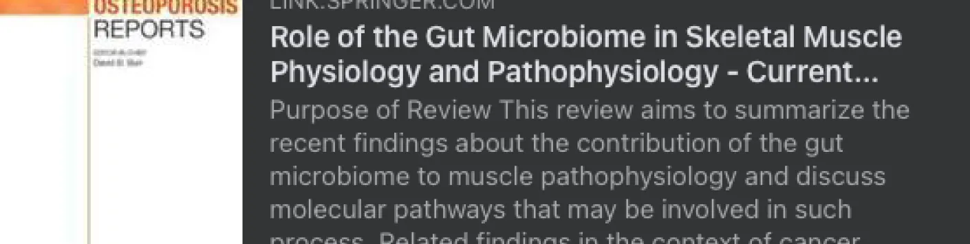 L'impact du microbiome intestinal sur la physiologie et la pathophysiologie des muscles